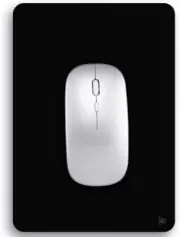 Computer Mouse + Pad, Universal 800 to 1600DPI 4 Buttons Wireless White