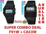 CASIO SUPER COMBO DEAL FREE POST FROM SYDNEY VINTAGE RETRO 1 x F91W + 1 x CA53W