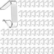 Clear Tablecloth Clip, Table Cover Holder, Windproof Reusable, Transparent Table Clamps, Secure Grip 60 Pack for Outdoor Events, Picnics, Parties, S:6.8g, L:7.8g
