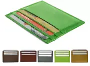 Genuine Cowhide Leather Thin Men's Wallet Front Pocket Card Case Bill Fold Ultra