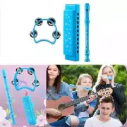 3Pcs Recorder Musical Instrument Set Including Harmonica,Flute,Tambourine Gift
