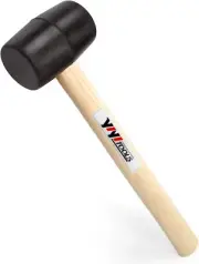 YIYITOOLS YY-2-005 Rubber Mallet Hammer With Wood Handle–8-oz,