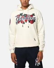 [PRO STANDARD] Pro Standard New York Yankees Roses Pullover Hoodie Eggshell - Size 2XL 2XL Eggshell