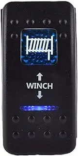 E Support Car 12V 20A Momentary Light Button Rocker Toggle Switch Blue LED Winch in Out ON-Off-ON 7Pin