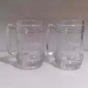 2 NEW Captain Morgan Rum Embossed Glass Tankard/ Mugs