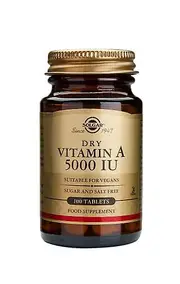 Solgar Dry Vitamin A 5000 IU Tablets, 100