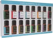 Alcyon Pure Sweet 16 Essential Oil - Essential Oils Set for Aromatherapy, Home & Personal Care - Nature's Solutions for Wellness & Comfort - Set: 16 x 10 ml with Lavender, Lemongrass, Tea Tree & More