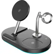 4 In 1 Magnetic Wireless Charger 15W Fold Fast Charging Station Dock for iphone 12