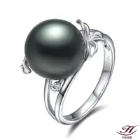在飛比找momo購物網優惠-【禾美珠寶】天然南洋黑珍珠戒指FF102(18K金)