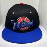 Space Jam Tune Squad Flat Brim Hat Black & Blue Snapback Cap