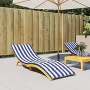 Striped White Blue Oxford Fabric Sun Lounger Cushion Garden Seat Sofa Bench Furniture Decoration