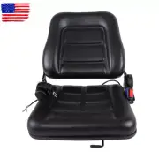 Universal Forklift Seat Fold Down Tractor Seat Micro Switch and Slide Black