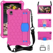 Hive SamSung Tab A7 Lite 8.7/Tab A8 Tablet Case Durable Stand Cover With Shoulder Strap-RoseBlue