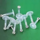 10PCS Labret Prong Tragus Punk Bar Lip Ring Stud Body Piercing Jewlery Fashion