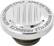 Ken's Factory Next Level Finned Ratchet Right Hand/Vented Gas Cap Chrome