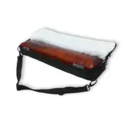 Robust Red Wooden Flute Case for 17-Key C Flutes, Accompanied by a Soft Bag