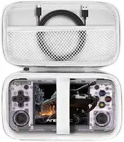 Hard Carrying Case for RG35XX H RG353M Retro Handheld Game Console, EVA Bag Storage Holder with Mesh Bag for SD Card, USB Type-C Cable, User Manual, All in One Travel Storage Case