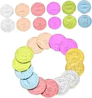 100pcs Clown Coin Gaming Props Play for Clowns Favors Food Fraction Manipulatives Cash Register Party Favors for Food Plastic