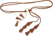 [Beavorty] Vintage Woven Tassel Belt Classic Ethnic Style Waist Tie for Dress Pants Decorative Braided Waist Chain with Unique Weaving Fashion Accessory Occasion