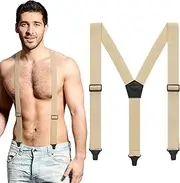 [Jiuguva] Men's Suspender Hidden Suspender for Men Airport Hidden Suspenders Man's Suspenders Y Back Underclothing
