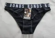 Bonds Ladies WR4L BAC Black Icons Super Logo Bikini Brief Size 16 New