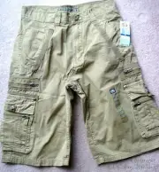 NEW KHAKI/TAN "SEXY BACK" MARC ECKO CARGO SHORTS +SUNGLASSES & BRACELET-SZ=28