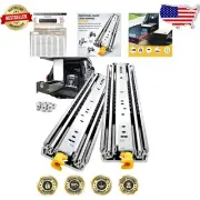 Industrial-Grade 24 Inch Drawer Slides - 440 Lbs Capacity Locking Mechanism