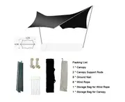 Outdoor Tent Sunscreen Shade Canopy Waterproof Butterfly-Type Tent Canopy Oxford Cloth Camping Picnic Canopy Tent Shade Canopy