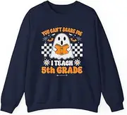 [VidiAmazing] You Can't Scare Me I Teach 5th Grade Retro Teacher Halloween ds057 T-Shirt