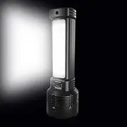 Flashlight Solar Powered, LED Flashlight Solar Powered, Flashlights for Home, Super Bright Flashlight, Long-Range Lantern, Waterproof, Multifunctional for Men Women