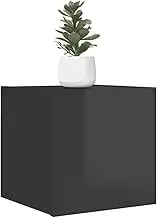VRAXO Wall Mounted TV Cabinets 4 pcs High Gloss Grey 30.5x30x30 cm -27.82KG,804507