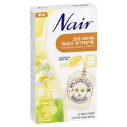 Nair Natural Wax Strips for Face & Bikini 20 pack