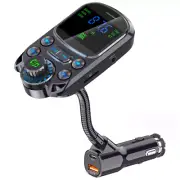 Bluetooth 5.3 Car FM Transmitter MP3 Player Hands free Kit USB PD Fast Charger
