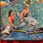 SWIMMING POOL INFLATABLE SHARK RIDE ON 6 Ft Long