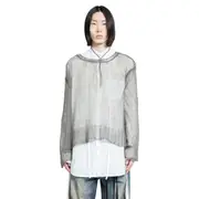 [ANN DEMEULEMEESTER] Kent High-Comfort Sweater in Fine Mohair Knit Green