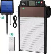 Automatic Chicken Coop Door Solar Powered with Timer/Light Sensor Setting, Auto