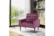 Lewisham RaisinTufted Velvet Armchair