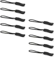 Upgraded Zipper Pulls, 10PCS Black - Premium Replacement for Luggage, Backpacks, Jackets, Purses, Handbags