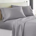 Queen Sheet Set, Luxury 1800TC Hotel Quality Double Brushed Microfiber Bed Sheet