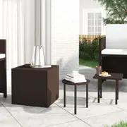 Garden Side Tables Bistro Coffee Side Sofa Table 3 pcs Poly Rattan vidaXL