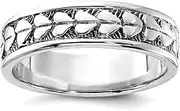 [JewelryWeb] 925 Sterling Silver Artisan Oxidized Love Heart Ring Statement-Ring for Women