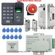 Fingerprint+RFID Card+Password Door Access Control + Door Drop Bolt Lock+Siren