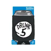 Alcohol Drunk 5 - Funny Novelty Stubby Holder With Base