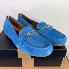 NATURALIZER Blue Demur Bit Slip-On Wave Suede Shoes Loafer SIZE UK-5