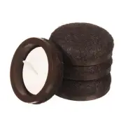 4 Pcs Felt Furniture Slider, 0.98" Round Sliding Pad Table Leg Protector, Brown