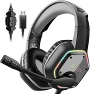 EKSA E1000 USB Gaming Headset for PC, Computer Headphones with Microphone/Mic No