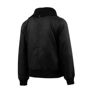 【Munsingwear】企鵝牌 女款黑色翻領彈性保暖鋪棉外套MLSL6601