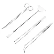 4 in 1 Set Tweezers Scissors Spatula with Flannelette Bag