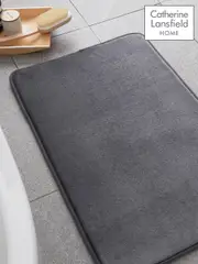 Catherine Lansfield Grey Anti-Bacterial Memory Foam Bath Mat (A58948) | $32