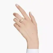 SWAROVSKI CRYSTAL IMBER RING GOLD SIZE 8 LARGE 5705474.NEW IN BOX